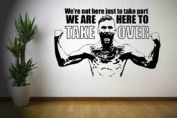 Conor Mcgregor Mma Fighter - Vinyl Transfer Wall Sticker Boys Bedroom - thumbnail 1