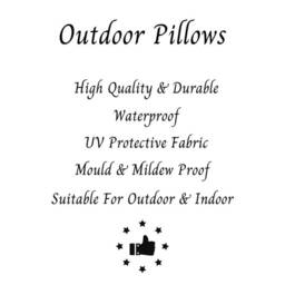 Outdoor Pillows - Weatherproof Garden Cushions Chinoiserie Tiger Jungle Aqua Turquoise Toile Decorative Waterproof Home - thumbnail 4