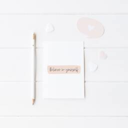 Believe in Yourself Print Blush Pink Positive Quote Wall Art - Unframed - thumbnail 2