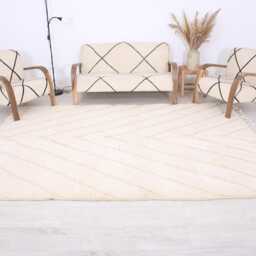 Handmade Beni Ourain Wool Rug - Customizable & Unique, Custom Moroccan Rug, Rug, Berber Rug - thumbnail 4
