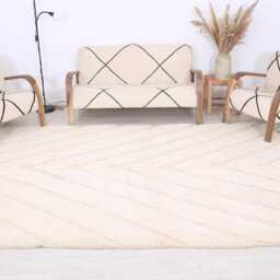 Handmade Beni Ourain Wool Rug - Customizable & Unique, Custom Moroccan Rug, Rug, Berber Rug - thumbnail 3