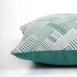 Aqua Green Throw Pillow Cover, Geometrical Print, Cotton Pillow, Sizes Available - thumbnail 3