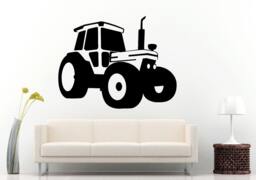 Tractor Trailer Big Tires Farm Vehicle Work Boys Room Kids Children Toddler Wall Decal Vinyl Sticker Mural Decor L1093 - thumbnail 1