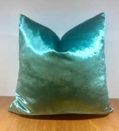Luxury Turquoise Velvet Pillow Cover Handmade Cushion Case - thumbnail 1
