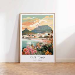 Cape Town Poster, South Africa African Travel Print, Art, Decor - thumbnail 3
