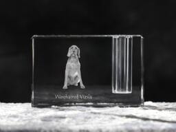 Wirehaired Vizsla , Crystal Pen Holder With Dog, Souvenir, Decoration, Limited Edition, Collection - thumbnail 1