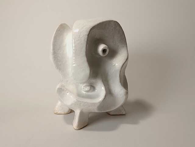 Hand-Sculpted Ceramic Odin Statue Abstract Viking Decor - image 1