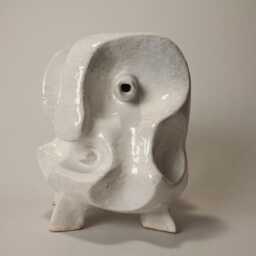 Hand-Sculpted Ceramic Odin Statue Abstract Viking Decor - thumbnail 4