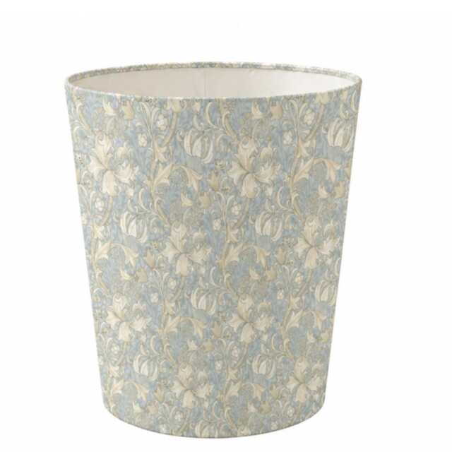 William Morris Golden Lily Pool Waste Paper Bin - Handmade Fabric Basket For Bedroom, Study Or Home Office - image 1