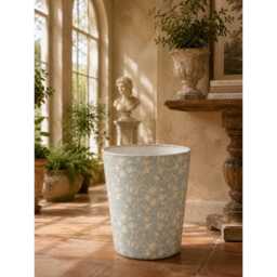 William Morris Golden Lily Pool Waste Paper Bin - Handmade Fabric Basket For Bedroom, Study Or Home Office - thumbnail 2