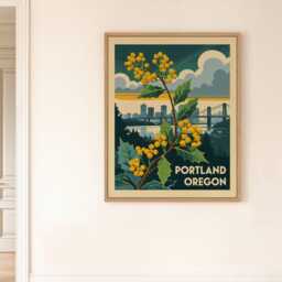 Oregon State Wall Art, Grape Poster, Flower Market Print, Travel Pacific Northwest Decor, Gift, City Artwork - thumbnail 2
