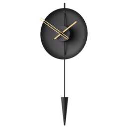 Gold Pendulum Wall Clock - Orbit, Luxury Living Room Kitchen Decor, Silent Modern Design - thumbnail 4