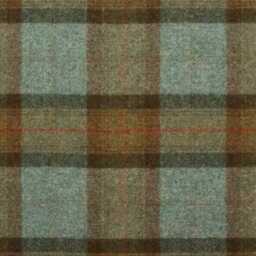 Abraham Moon Skye, Sea, 100% Wool Plaid, Checked Tartan Cushion Cover - thumbnail 2