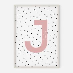Personalised Nursery Prints, Animal Set Of 3, Kids Alphabet Rainbow Bunny Prints - thumbnail 3