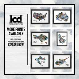 Mexico Map Photo Collage Print, Personalised Holiday Photos, Family Memories, Home D??cor, Wall Hanging Prints, Custom Made Art - thumbnail 2