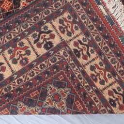 7x10 Tribal Area Rug - Modern Afghan Hand Knotted Wool Handmade Turkmen Bukhara Geometric Oriental Rugs For Living Room - thumbnail 4