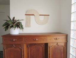 Textured Wavy Cotton Cord Wall Hanging Modern Home Decor