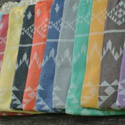 "Gray Kilim Towel, 40""x70" - thumbnail 4
