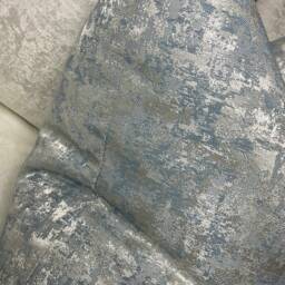 Sky Blue Silver Cushion Cover, Luxury Textured Euro Pillow Cover For Sofa Or Bed, Designer Venus - thumbnail 3