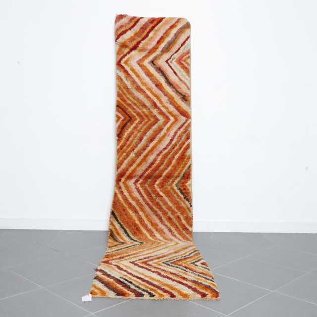 Handwoven Wool Moroccan Runner Rug Colorful Boho Hallway Carpet - image 1