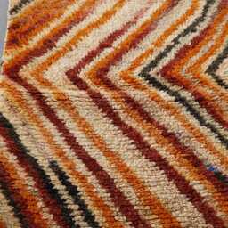 Handwoven Wool Moroccan Runner Rug Colorful Boho Hallway Carpet - thumbnail 4
