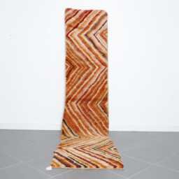 Handwoven Wool Moroccan Runner Rug Colorful Boho Hallway Carpet - thumbnail 1