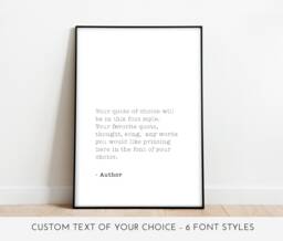 Custom Quote Print - Personalised Song Lyric Text Wall Art - thumbnail 1