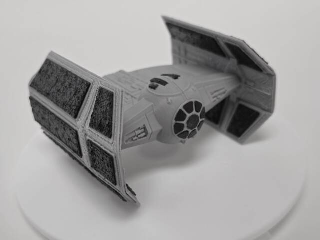 Tie Fighter Model Ship - 3D Printed Sci-Fi Display Starship - image 1