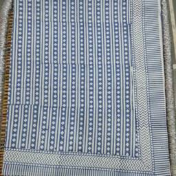 Handmade Cotton Bed Sheet Block Print Indian Bedspread Throw - thumbnail 3