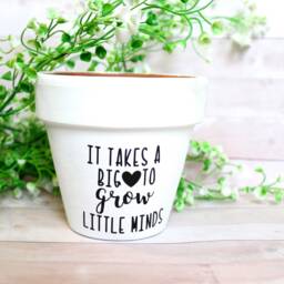 Personalized Teacher Gift Flower Pot - It Takes A Big Heart - thumbnail 3