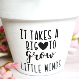 Personalized Teacher Gift Flower Pot - It Takes A Big Heart - thumbnail 2