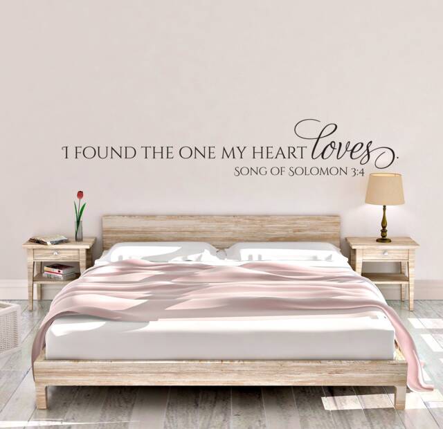"Vinyl Wall Art Decal - Song Of Solomon 34 ""I Found The One My Heart Loves." - image 1