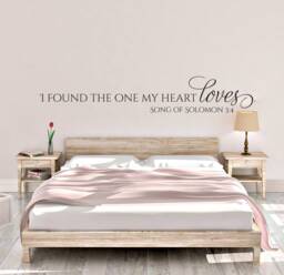"Vinyl Wall Art Decal - Song Of Solomon 34 ""I Found The One My Heart Loves." - thumbnail 1