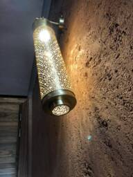 Moroccan Brass Plug-In Wall Lamp Antique Engraved Torch Light