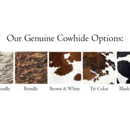 Premium Handmade Cowhide & Steel Storage Ottoman Bench With Hinged Lid - B - thumbnail 4