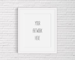 Artwork Mockup, Etsy Listing Art, Basic, Photo, Digital Frame, White Brick, Simple, 8 X 10 Inch, 4 5 16 20 Download - thumbnail 1
