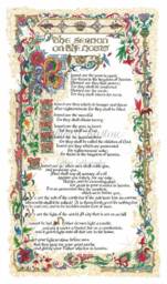 Sermon On The Mount Art Print, Beatitudes, Calligraphy - Paper Only - thumbnail 1