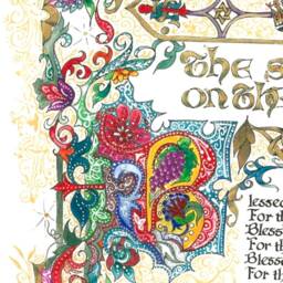 Sermon On The Mount Art Print, Beatitudes, Calligraphy - Paper Only - thumbnail 3