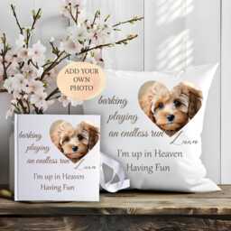 Personalized With Your Photo Dog Memorial Cushion Pet Loss Keepsake Pillow Scrap Book - thumbnail 3