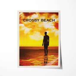 Crosby Beach Travel Poster, Minimalist Wall Art, Print, Merseyside, Crosby, Liverpool - thumbnail 3