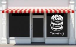 Donut Wall Decal Removable Vinyl Window Sticker T988 - thumbnail 1