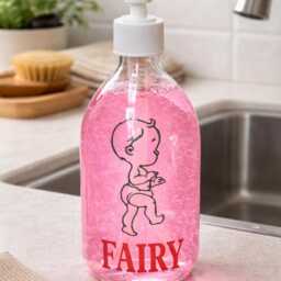 Glass Fairy Washing Up Liquid Kitchen Soap Dispenser 500Ml - Reusable Pump Bottle Sink D??cor New Home Gift - thumbnail 2
