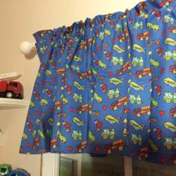 Beep Cars, Trains & Trucks Valance ~ 42 Inches Wide - thumbnail 3