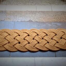 Nautical Rope Doormat - Handwoven Braided Rug Coastal Decor - thumbnail 2