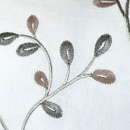 1245. Alnwick Mauve Leaves Embroidered Cushion Cover Various Sizes - thumbnail 3