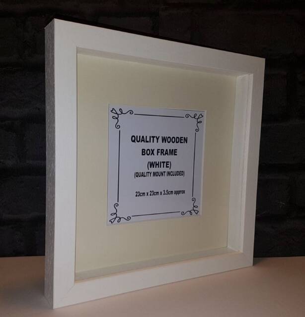 3D Box Photo Frame Standing Hanging Craft Shadow Picture Frames White X 1 - Choice Of Mounts - 2030 - image 1