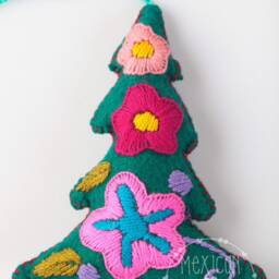 Handmade Mexican Embroidered Christmas Ornaments - Vibrant Decor For A Festive Holiday - thumbnail 3