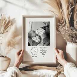 First Fathers Day Gift, Daddy Print, Personalised Photo Frame For Daddy, The Moment You Became My Picture - thumbnail 3