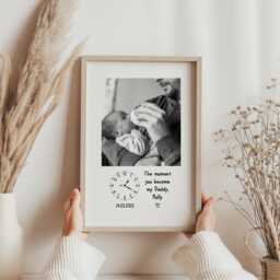 First Fathers Day Gift, Daddy Print, Personalised Photo Frame For Daddy, The Moment You Became My Picture - thumbnail 1