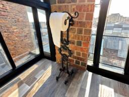 Toilet Paper Holder Stand For Bathroom - Iron Tp Original Design Tuscan Farmhouse Traditional Transitional Decor